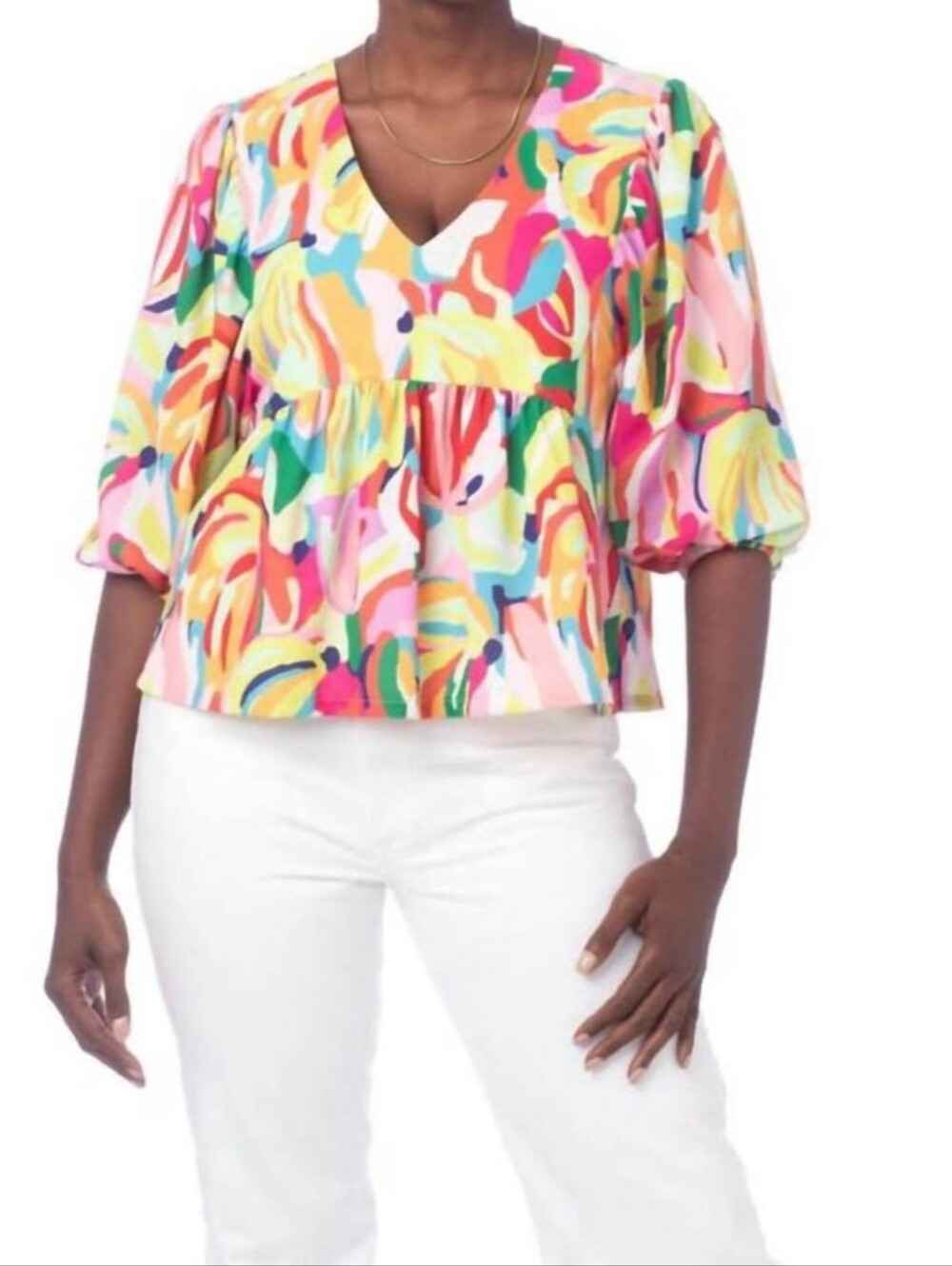 Crosby by Mollie Burch Women’s Go Bananas Eleanor Top Blouse Size Small